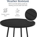 3 Piece Bar Height Patio Bistro Set, Patio Furniture Set, Outdoor round Bar Table, Steel W/Backless Bar Stools - Black