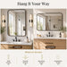 2-Pack 22X30 Inch Matte Black Rounded Rectangle Vanity Mirrors