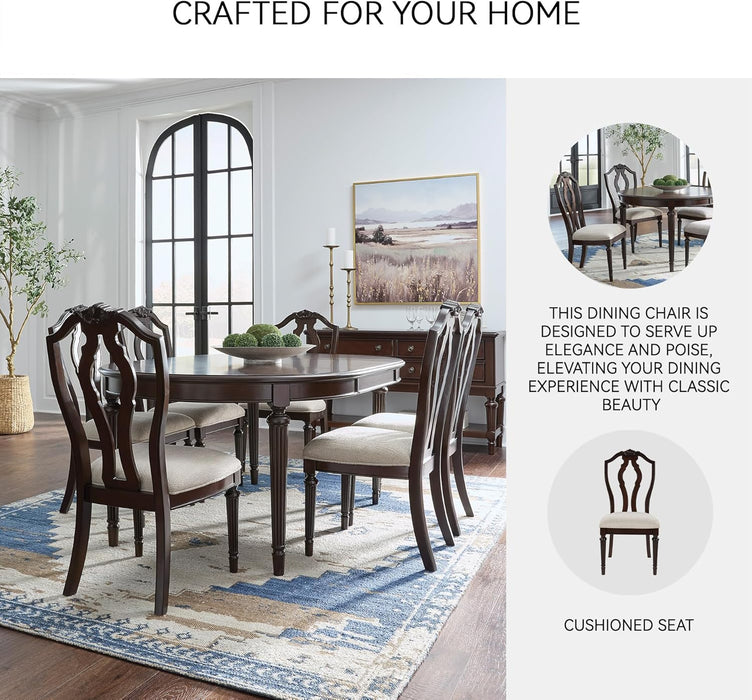 Lavinton Traditional Upholstered Dining Chairs - Tan (Set of 2)