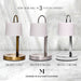 Dimmable Glass Candle Warmer Lamp with Timer - Adjustable Height Candle Lamp Warmer with Timer (8H/4H/2H) - Wax Melter - Ideal Gift, Fits Various Size Scented Candles - 02 Bulb - (Gold Metal)