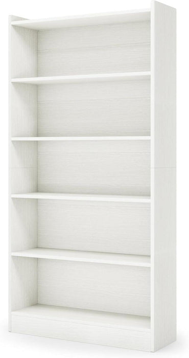 72-Inch Tall Bookcase, Modern 6-Tier White Library Bookshelf with Storage Shelves, Large Open Bookcases Wood Display Shelving Unit for Bedroom Living Room Office