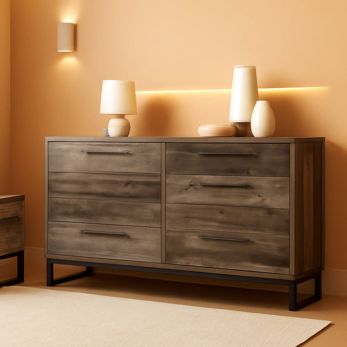 Neilsville 6 Drawer Dresser, Dark Brown