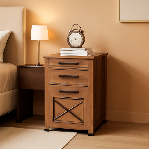 3-Drawer Farmhouse Filing Cabinet with Printer Stand