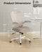 Office Chair, Ergonomic Desk Chair with Adjustable Lumbar Support and Flip up Armrest, Breathable Mesh Computer Chair for Home Office, Khaki
