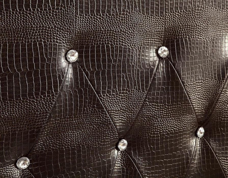 Nile I Faux Crocodile Skin Adjustable Headboard, Full/Queen, Brown