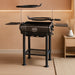 Firecraft Series Modular Open Fire Barrel Charcoal Grill with 480 Sq. In. Cooking Area in Black
