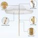 Outdoor Umbrella - Sun Protection, Rain Resistant, Windproof with Manual Open-Close Feature - Ideal for Beach, Camping, and Picnics