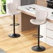 Bar Stools Set of 2, Leather Adjustable Barstools Counter Height Modern Bar Stools, Island Chairs Set of 2 for Kitchen, Beige