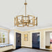 Gold GeometricMetal Pendant Chandelier 5 Light Fixture