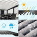 Aluminum Pergola 6063 T5 Aluminum Alloy 3X4X2.7M Wind and Rain Protection Manual Reversing Shutters Bioclimatic Gazebo Canopy