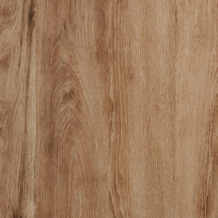 Hyanna Rustic Queen Panel Bed with Metal Slats, Foundation or Box Spring Needed, Light Brown