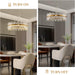 Gold Modern Crystal Led Chandelier,Round Drum Chandelier over Table | 23.6" Dimmable Led Golden Luxury Chandelier,K9 Crystals Height Adjustable Chandelier for Dining Room Living Room Bedroom