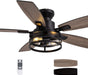 Industrial Black Ceiling Fan With Advanced Lighting
