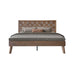 Queen Size Bed Frame, Headboard & Footboard, Solid Wood Platform Bed, Center Metal Legs with 12 Heavy-Duty Slatted Base, Easy Assemble, Noise & Slip-Free, No Box Spring Needed, Barnwood Finish IDQ-30