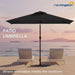 6.5'X10' Rectangular Patio Outdoor Umbrella,Large Coverage with Push-Button Tilt & UV Protection,Sturdy Ribs for Deck,Lawn,Pool,Backyard