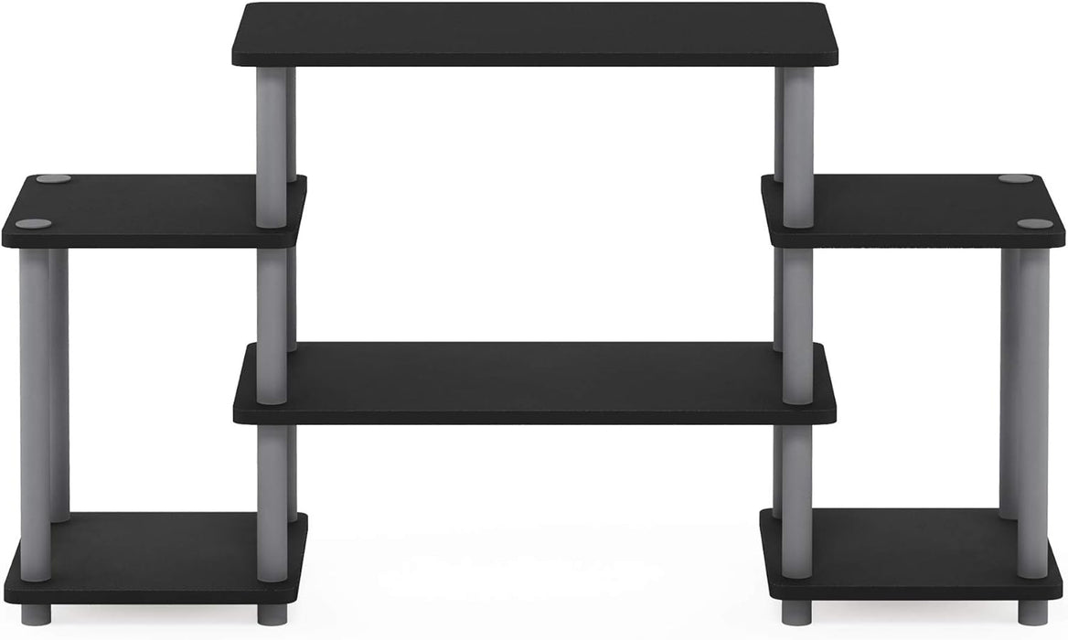 Turn-N-Tube No Tools Entertainment TV Stands, Black/Grey