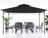 Gazebos for Patios - Outdoor Steel Frame Gazebo for Lawn Backyard Garden Deck 10X12 (Black)