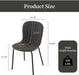 Dining Chairs Set of 4 PU Leather Dining Room Chairs with Black Metal Legs, Mid Century Modern Dining Chairs for Kitchen & Dining Room - Grey
