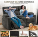 Power Reclining Loveseat with Console, Power Loveseat Recliner Sofa with Heat and Massage, Extended Footrest, Wall Hugger Recliners with Cup Holders, Lumbar Support for Living Room