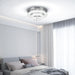 11.8" Crystal Chandeliers Modern Crystal Ceiling Light LED Chandeliers Semi Flush Mount Chandelier Ceiling Light Fixture for Bedrooms Dining Living Room Hallway (6500K Cool White)