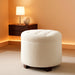 Decor round Ottoman with Storage, round Vanity Chair Stool Ottoman Pouf with Storage for Living Room and Bedroom, Boucle White