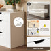Dresser for Bedroom, 47.2" Modern Wood Chest with 6 Drawers, White