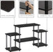 Turn-N-Tube No Tools Entertainment TV Stands, Black/Grey