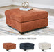 Aviemore Casual Square Oversized Accent Ottoman for Living Room, Orange