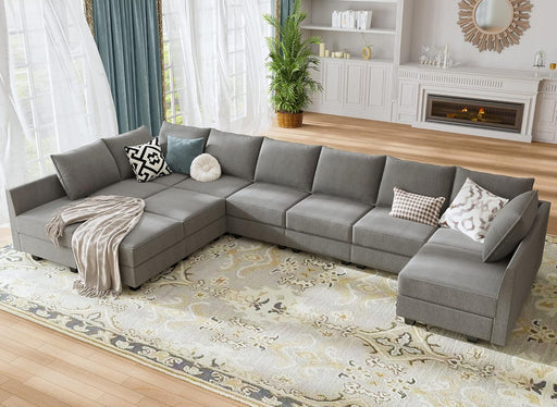 Oversized U-Shaped Modular Sectional Sofa with Storage