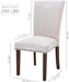 Upholstered Dining Chairs Set of 4, Parsons Style Linen Beige Accent Chairs with High Back, for round Kitchen Table or Small Dining Room – Comfortable & Stylish