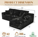108Inch Corduroy Left Facing Sectional Sofa Charcoal