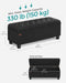 Storage Ottoman, Storage Bench, Tufted Entryway Bedroom Bench, 17.7 X 46.5 X 17.7 Inches, Hinges Easy Lid Operation, Wooden Legs, Synthetic Leather, Loads 330 Lb, Classic Black ULOM071B01