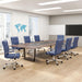 Office Desk Chair,Modern Leather Conference Room Chairs,High Back Home Ofiice Chair,Adjustable Height Swivel Executive Computer Chair with Armrest and Padded Seat,Blue