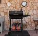 CC1624 Barrel Charcoal Grill, Large Charcoal Grill with Side & Front Shelves, 426 Sq. In. Cooking Grid, Sturdy Side Shelf with Hooks, for Outdoor Backyard and Picnics, Black