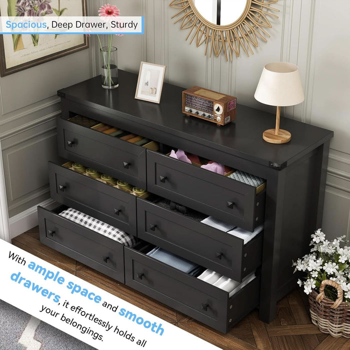 Black Dresser With 6 Drawers For Bedroom Modern Storage ShipItFurniture Black Dresser With 6 Drawers For Bedroom Modern Storage ShipItFurniture