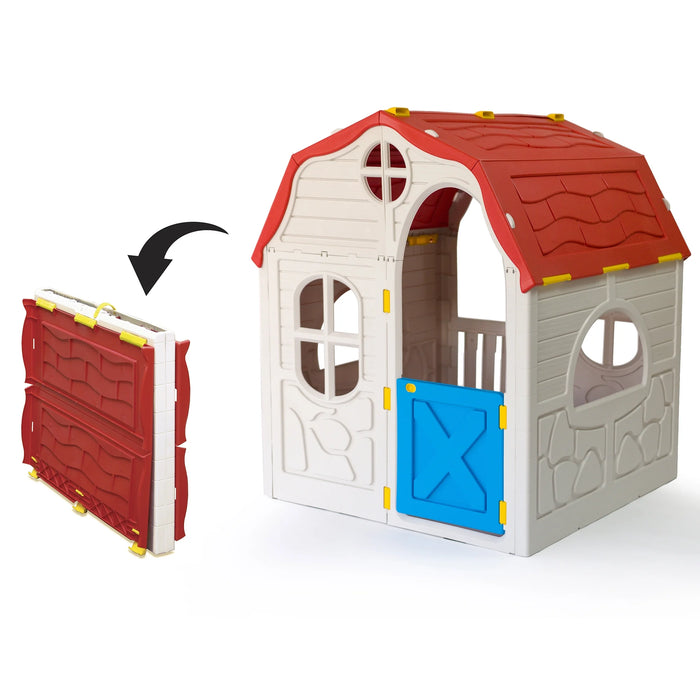 Classic Foldable Plastic Toddler Outdoor Playhouse