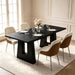63" Dining Table for 4-6 People, Modern Kitchen Table, Black