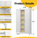 SeventyFiveInch White Industrial Grade Pantry Cabinet Storage