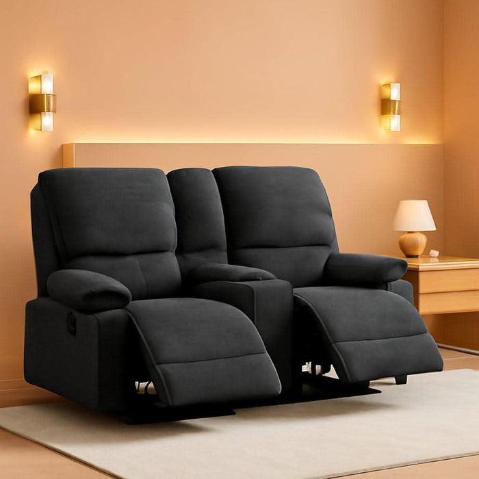 67.9" RV Loveseat Recliner Double Recliner RV Sofa, Wall Hugger Reclining RV, Manual Reclining Sofa, RV Theater Seats, Home Theater Seating, RV Theater Seating, RV Furniture, Dark Gray