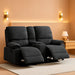 67.9" RV Loveseat Recliner Double Recliner RV Sofa, Wall Hugger Reclining RV, Manual Reclining Sofa, RV Theater Seats, Home Theater Seating, RV Theater Seating, RV Furniture, Dark Gray