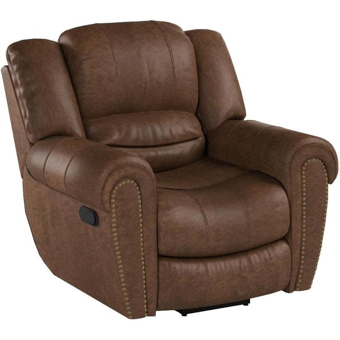 Classic Recliner Chair with Leather Arms