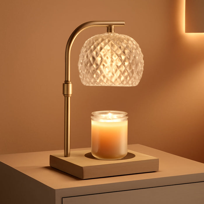 Candle Warmer Lamp with Timer, Dimmable Electric Candles Warmer Adjustable Height, Top Candle Melter Lamp for Scented Jar Candles, Clear, Gifts for Mom Women