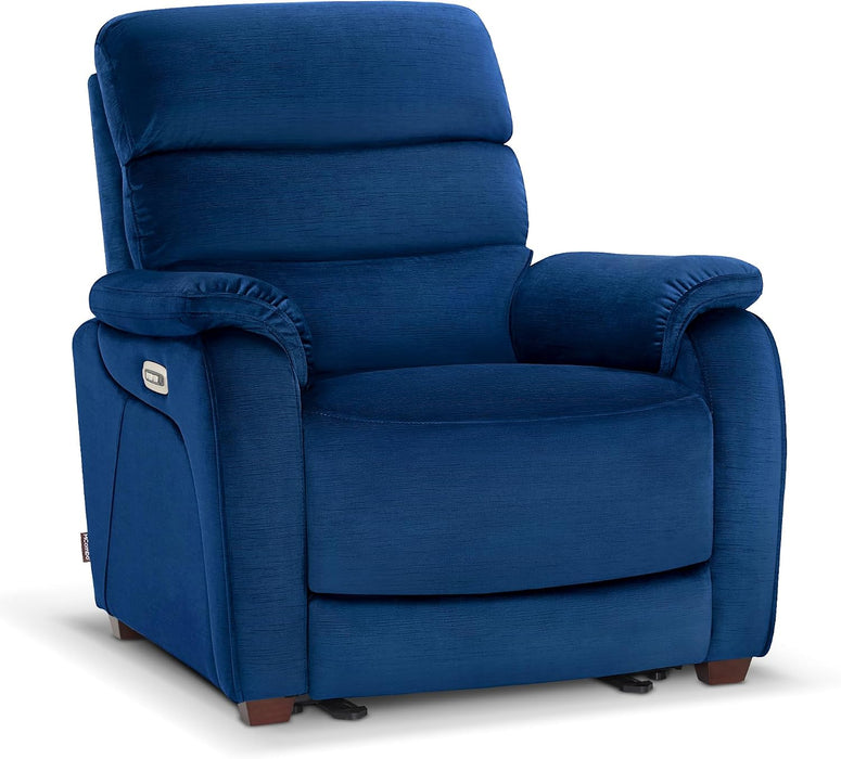 Zero Wall Hugger Power Recliner Chair for Adult ST257 (Navy Blue)