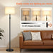 Black Dimmable Tall Floor Lamp 1000Lumens LinenShade