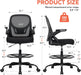 Drafting Chair, Tall Office Chair, Standing Desk Chair, Black，1Pk