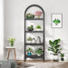 4-Tier Open Bookshelf, 70.8" Wood Bookcase Storage Shelves with Metal Frame, Freestanding Display Rack Tall Shelving Unit for Office, Bedroom, Living Room, Easy Assembly (Black, 1PC)
