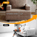Oversized Brown Armchair With Armrest Organizer Cushion