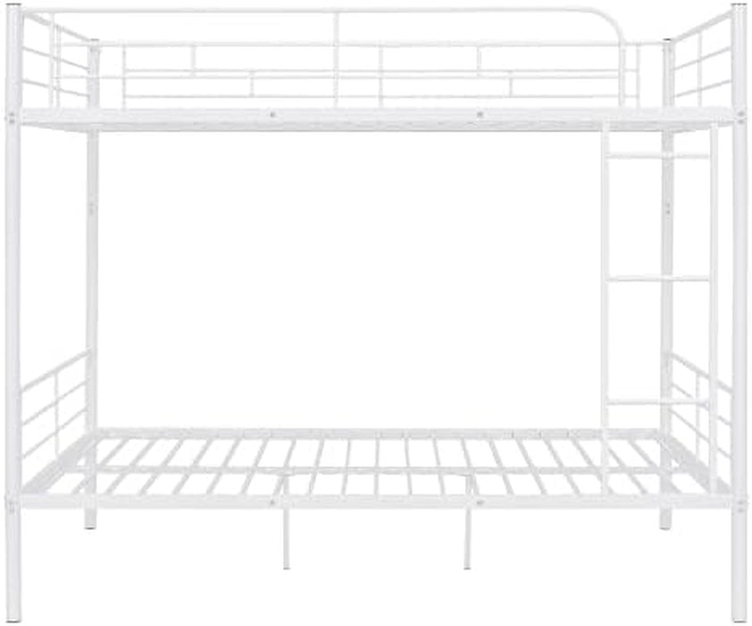 White FullOverFullIndustrialStrength Metal Bunk Bed Guardrail