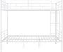 White FullOverFullIndustrialStrength Metal Bunk Bed Guardrail