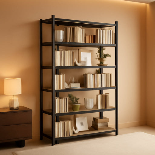 Commercial Grade Steel Bookcase With Adjustable Shelves
